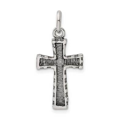 #ad Sterling Silver Antiqued Cross Pendant 0.6 x 1.1 in $24.12