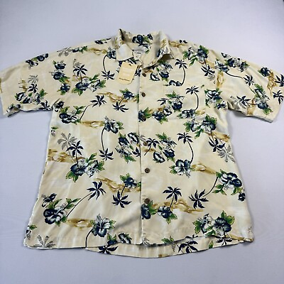 #ad Tommy Bahama NWT Men’s Hawaiian Shirt ButtonFloral Silk Tropical Multicolor Sz M $30.00