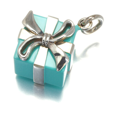 #ad Auth Tiffanyamp;Co. Pendant Tiffany Gift Box Charm 925 Sterling Silver $371.68