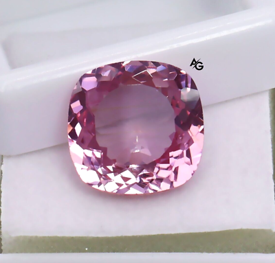#ad 18.20 Ct Eye Clean Natural Pink Morganite Gemstone Perfect Cushion Cut Brazil $45.52