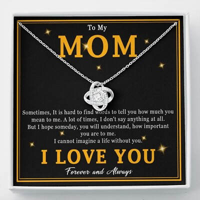 #ad To My Mom Necklace Mother Gift From Son Daughter Birthday Gift for Mom Mama $28.99