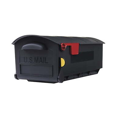 #ad Patriot Large Plastic Post Mount Mailbox Black GMB51 $27.89