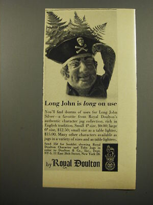 #ad 1959 Royal Doulton Long John Silver Character Jug Advertisement $19.99
