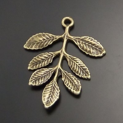 #ad 20 Retro Bronze Alloy Tree Leaf Charm Branch Pendant Dangle Jewelry DIY 30*28mm $8.26