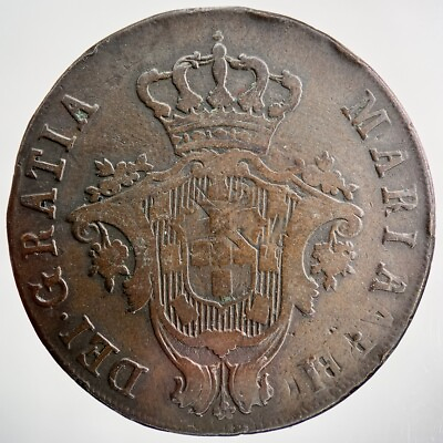 #ad 1795 Portugal Maria 20 Reis Portuguese Copper Coin Fair Grade x117 GBP 67.68