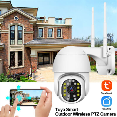 #ad TUYA 1080P 2 3MP WIFI IP Camera Wireless Outdoor CCTV Dome Home Security Cam NEW $56.11