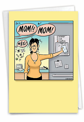 #ad 1 Birthday Mother Card with Envelope Vodka Mom C4866BMG $6.89