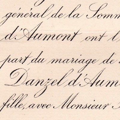 #ad Thérèse Marie Geneviève Danzel D#x27;Aumont Hornoy 1883 Cauvel De Beauvillé EUR 24.00