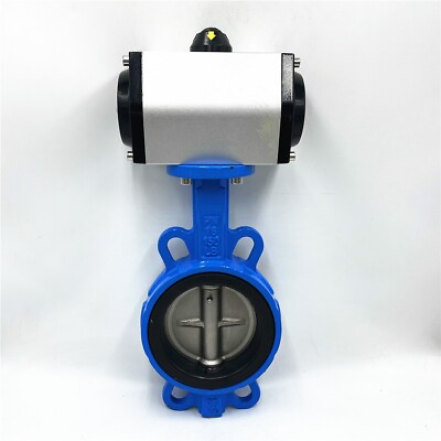 #ad 4quot; DN100 Double Acting Pneumatic Butterfly Valve Wafer Type EPDM Sealing $129.00
