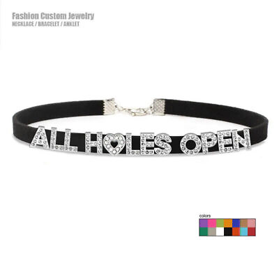 #ad Letters Choker Necklace Women Men Suggestive Adult Chocker Collar Cosplay Custom $8.99
