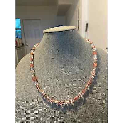 #ad Handmade pink bead necklace $9.00