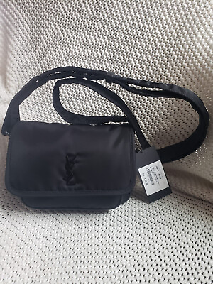 #ad *NEW WITH TAGS* Authentic Black Nylon YSL Crossbody Bag Niki Saint Laurent $1300.00