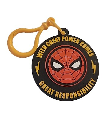 #ad SPIDERMAN Round 2 1 4quot; Silicon Rubber Key Chain Marvel $4.50
