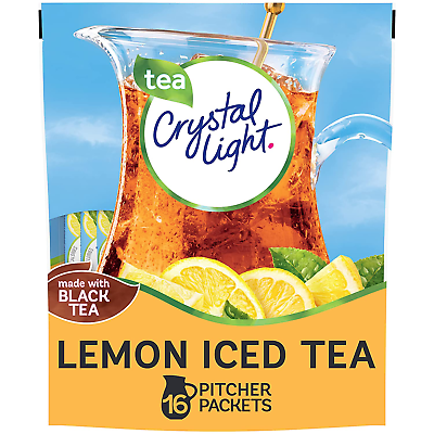#ad Crystal Light Natural Lemon 16 Pitcher Packs Iced Tea 4.26 Ounce $8.78