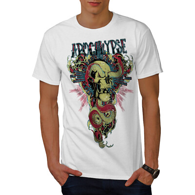 #ad Wellcoda Apocalypse Beast Skull Mens T shirt Dead Graphic Design Printed Tee GBP 15.99