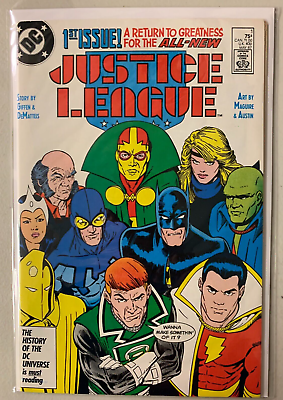 #ad Justice League America #1 Direct DC 8.0 VF 1987 $25.00
