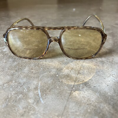 #ad Vintage Luxottica Stanley Eyeglasses 145 mm Tortoise Amber $39.99
