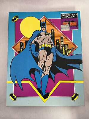 #ad Batman Jigsaw Puzzle Vintage 1989 NOS Golden 200 Piece Puzzle DC Comics $20.00