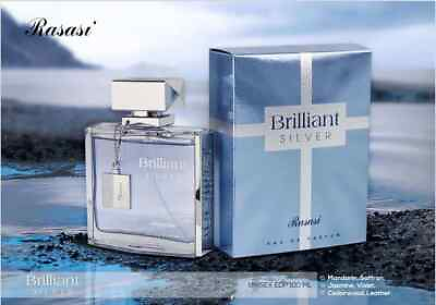 #ad Brilliant Silver EDP Perfume By Rasasi 100 ML:🥇Hot New Rasasi Premium Line🥇 $41.95