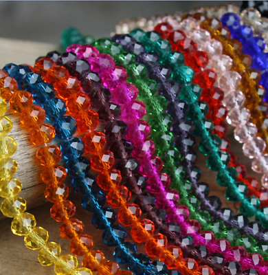 #ad 4mm 6mm 8mm 10mm crystal flat beads $3.59