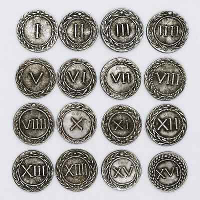 #ad Roman Brothel Coins FULL SET 1 16 Tokens Caligula Ancient Empire Spintria GBP 49.49