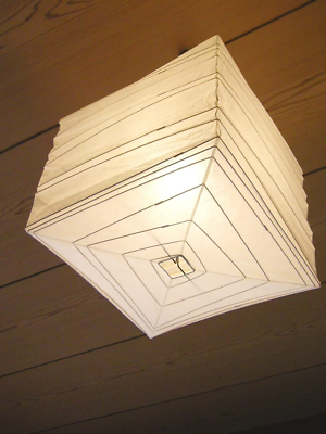 #ad Isamu Noguchi AKARI 33X Pendant Light Washi Japanese Paper Shade w Tracking $136.00