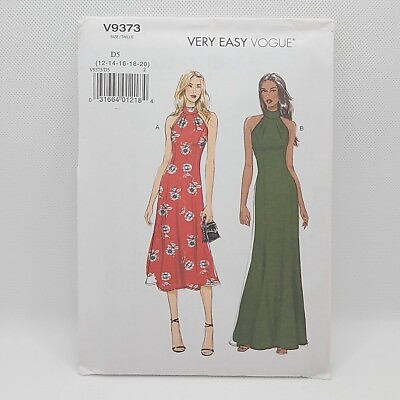 #ad Vogue 9373 Misses#x27; High Neck Princess Seam Dress Sewing Pattern Size 12 20 Uncut $16.99