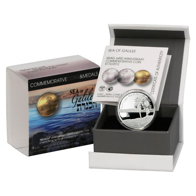#ad 2012 Israel Sea of Galilee ILS1 Prooflike Silver Coin with Mint Box amp; COA $69.99