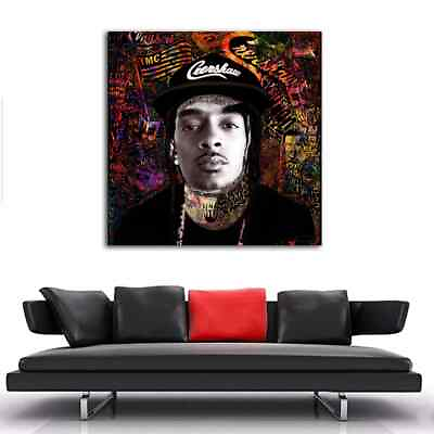 #ad Nipsey Hustle Painting king of Crenshaw Hip Hop 30x30 Ready to hang canvas $179.95