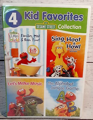 #ad NEW 4 Kid Favorites: Sesame Street DVD Elmo#x27;s World Big Bird music singing $8.90