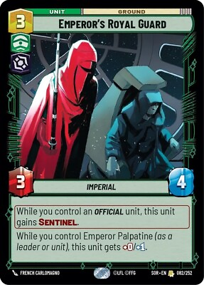 #ad Emperor#x27;s Royal Guard R Star Wars Unlimited Spark of Rebellion NM $4.24