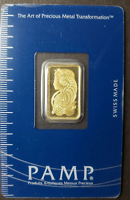 #ad 5 gram Gold Bar Fortuna 999.9 Fine in Sealed Assay Limit One Per Household $398.90