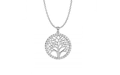 #ad 925 Solid Sterling Silver Tree Of Life Necklace 18quot; For Women $12.99