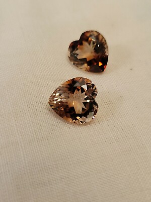 #ad 10.42Ct 11x10 Natural Imperial Topaz Brazil Heart Shape Unheated Loose Gemstone $140.00
