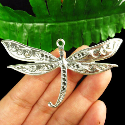 #ad 5pcs Tibetan silver Dragonfly Pendant Bead 78x42x2mm $14.93
