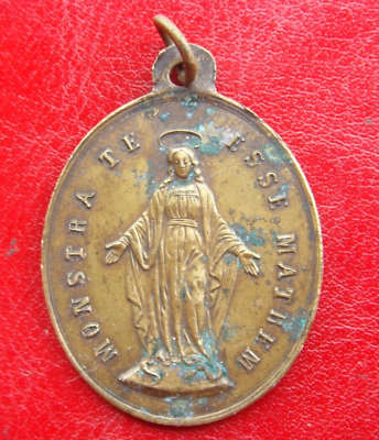 #ad MONSTRA TE ESSE MATERM CONGREGATION OF THE CHILDREN OF MARY RARE ANTIQUE MEDAL $80.00