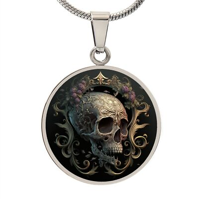 #ad Customizable Skull Necklace Engrave Your Name Date or Special Message $74.95