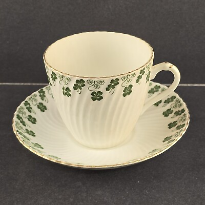 #ad One Cup and Saucer Original Shamrock Pattern Tuscan Fine English Bone China 1907 $29.95