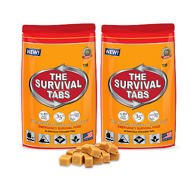 #ad The survival tabs 48 food tablets butterscotch emergency supplement exp 2045 $17.95
