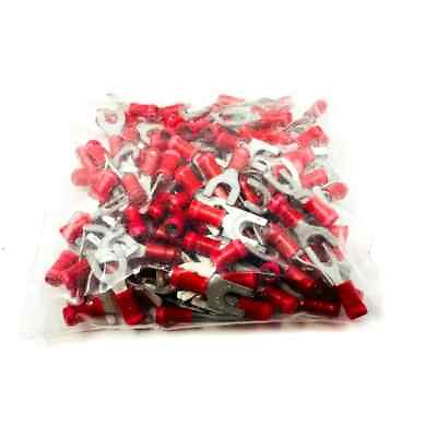 #ad Wholesale Full Bag of AMP 22 18 AWG Pre Insulated Fork Terminal Cable Lug Red $19.97