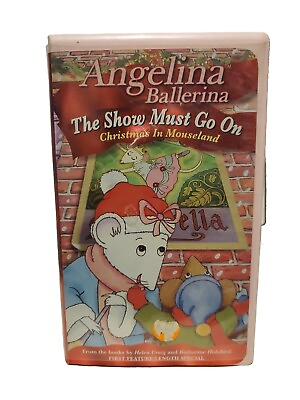 #ad Angelina Ballerina The Show Must Go On VHS 2003 Clam Shell $7.99