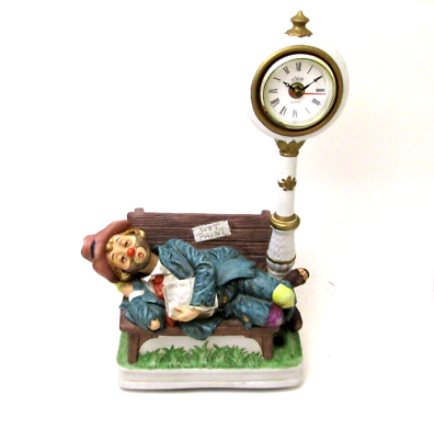 #ad Melody In Motion Willie The Hobo Sleeping On Bench By Clock By Newspaper Whistle $64.00
