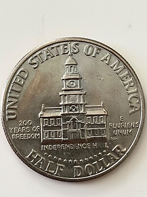 #ad 1776 1976 D 50C Bicentennial Kennedy Half Dollar ERROR Coin RARE $325.00