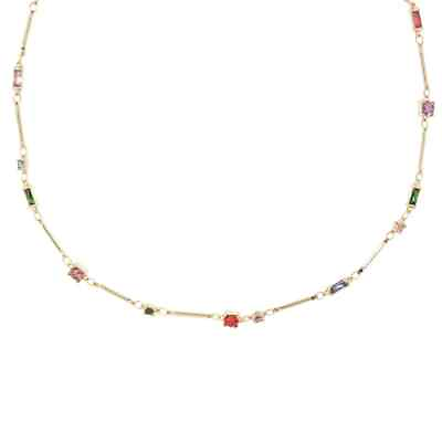 #ad New Kendra Scott X Target 14K Gold Brass Jessa Strand Multi Color Necklace 16quot; $94.88