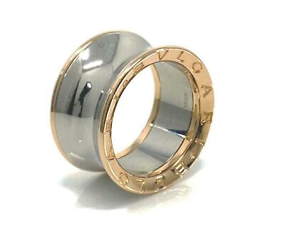#ad Bvlgari B.zero1 Anish Kapoor 18k Rose Gold amp; Steel Band Ring Size 5.5 $1195.00