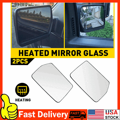 #ad FIT FOR 2004 2010 FORD F150 GLASS REPLACEMENT MIRRORS POWER HEATED LH amp; RH PAIR $34.99