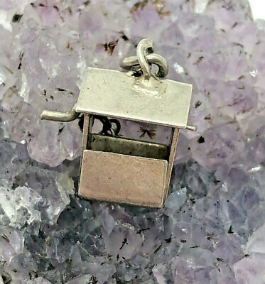 #ad Mexico Vintage Sterling Silver Moving Well Charm 1.4 Grams $24.00