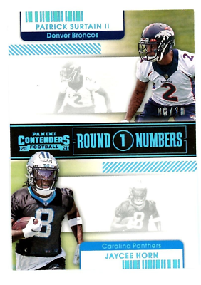 #ad 2021 Contenders Patrick Surtain Jaycee Horn 10 RC Rookie Broncos Panthers $19.99