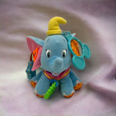 #ad 9quot; Disney Baby Dumbo Activity Toy Plush Stuffed Rattle Crinkle Teether Animal $14.99