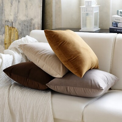 #ad Plush Velvet Cushion Covers Sofa Pillow Cases Soft Cushion Cover 18 x18quot; 20 x 20 GBP 3.25